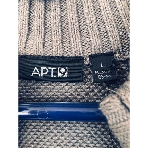 Apt. 9 Solid Texture Raglan Sweater Sz. L - Picture 4 of 5